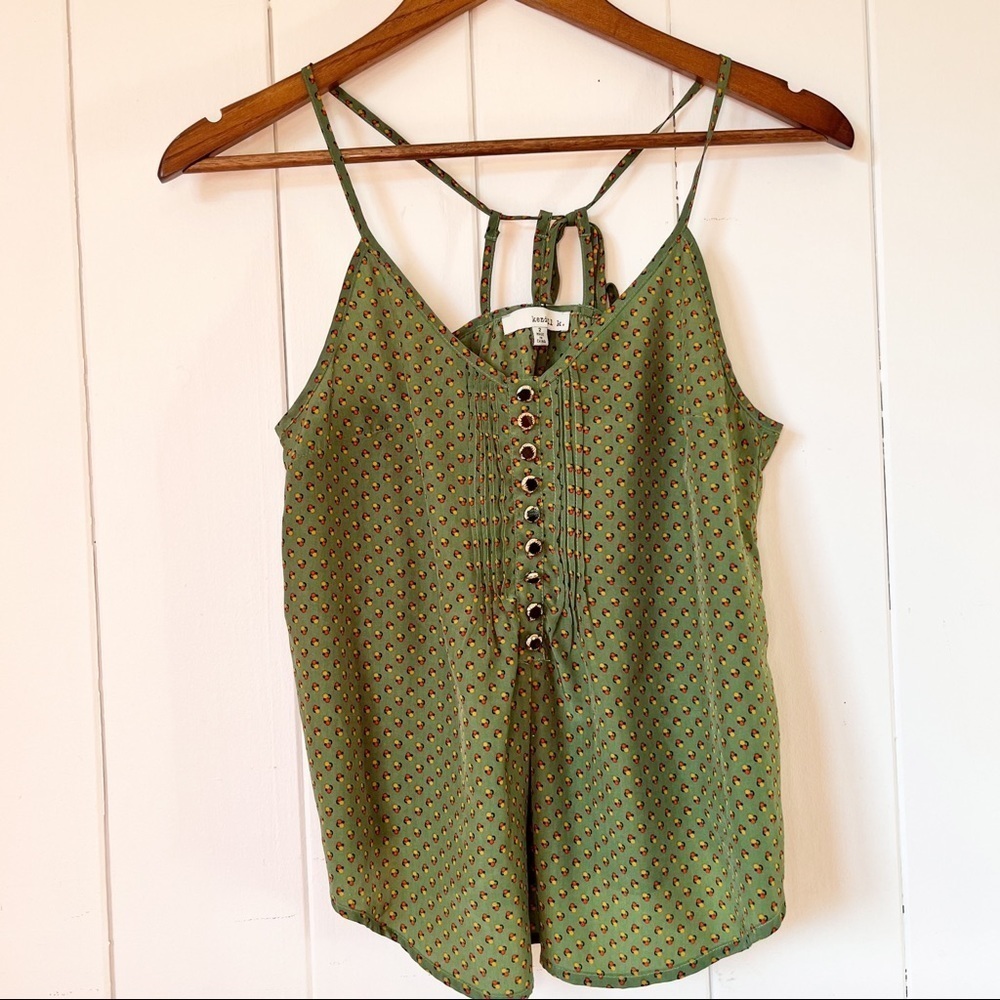kendall k. Green Speghetti strap top. Size 2.